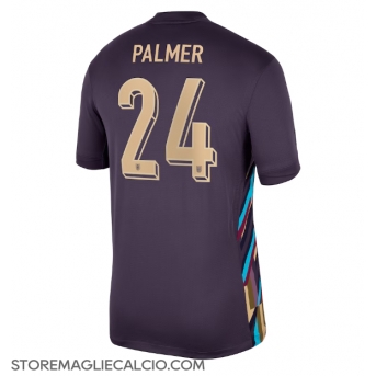 Inghilterra Cole Palmer #24 Maglia Gara Trasferta Repliche Europei 2024